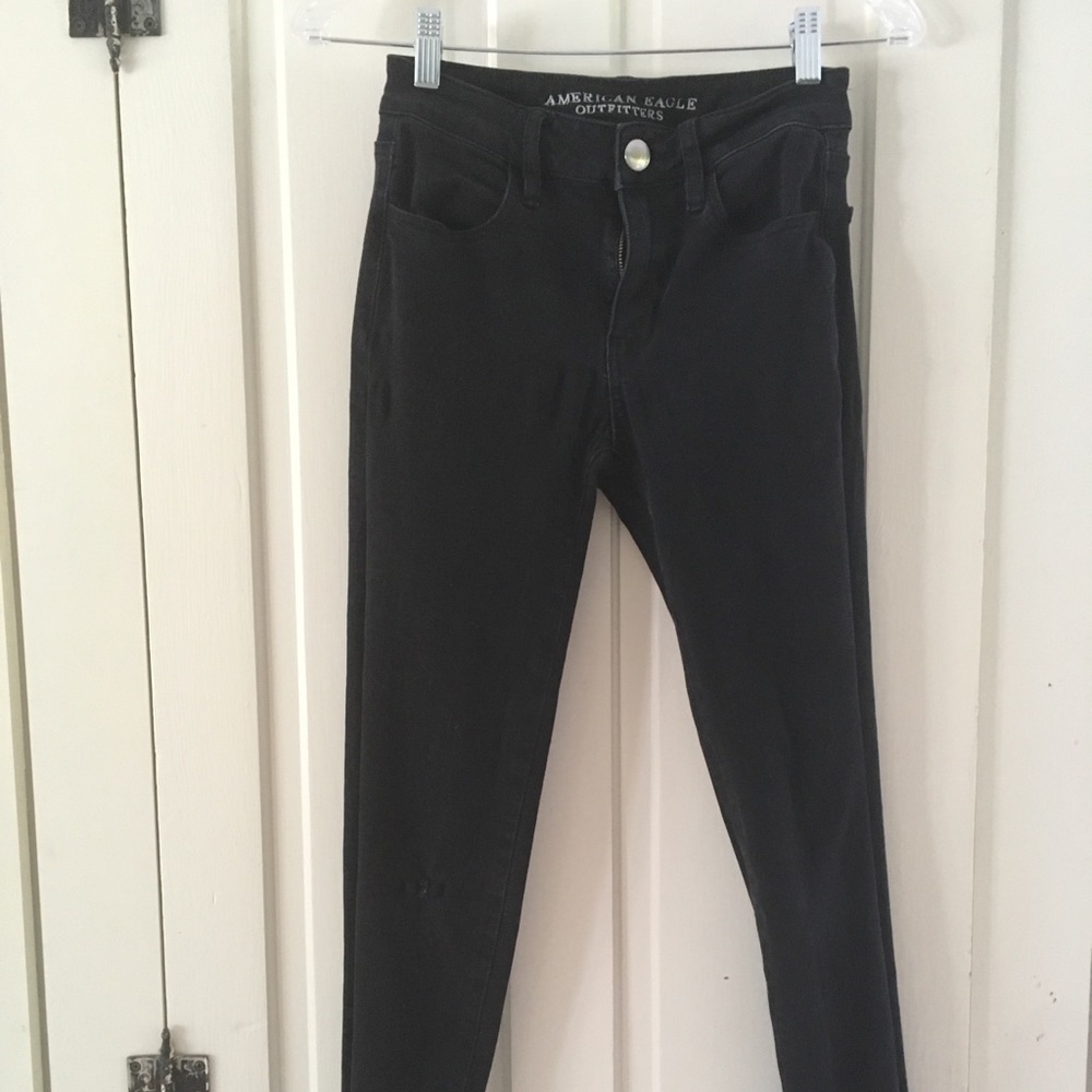 🌑 High waisted black jeggings 🌑